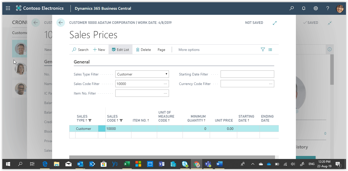 create sales document 2 d365 experts Microsoft Business Central