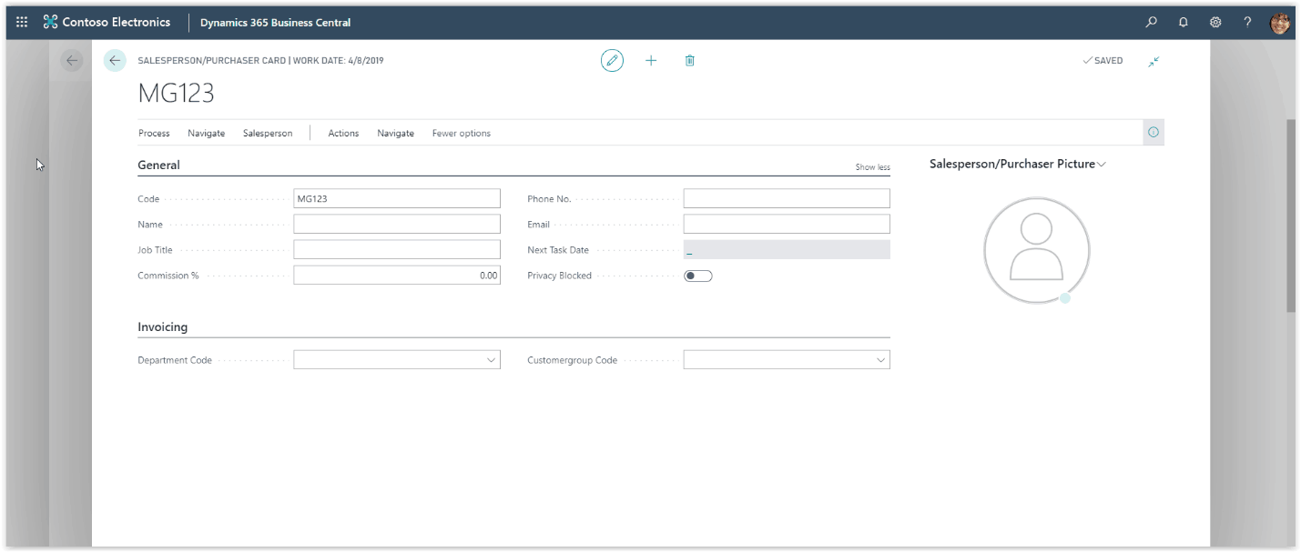 image showing how to press new to create image - d365 experts